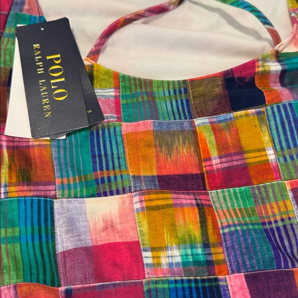 Ralph Lauren Patchwork One Piece Bathing Suit. Size 12